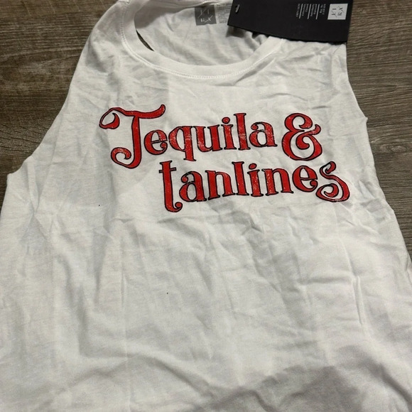 Lira Tops - tequila and tan lines muscle tee Lira is brand